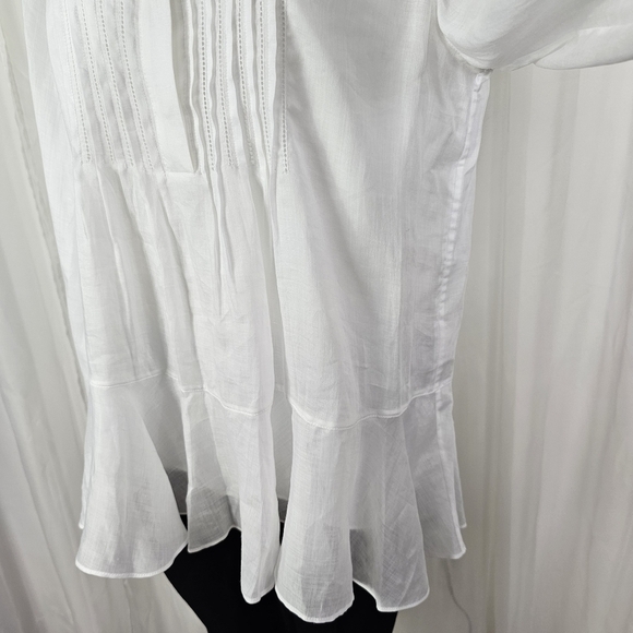 Lafayette 148 NY Raines Blouse White NWT Size Medium - Picture 5 of 13